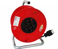 AVVOLGICAVO METRI 50 3X1,5 BRENNENSTUHL ROSSO 4 PRESE BIV