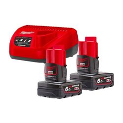 SET 2 BATTERIE 6 AH MILWAUKEE M12NRG-602
