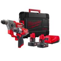 TRAPANO + TASSELLATORE MILWAUKEE M12 FPP2B-602X CON 2 BATT.