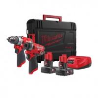 TRAPANO + AVVITATORE MILWAUKEE M12 FPP2A-602X CON 2 BATT. 6