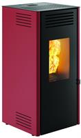 STUFA A PELLET CAMINETTI MONTEGRAPPA ELICA 9,6KW ROSSA