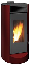 STUFA A PELLET CAMINETTI MONTEGRAPPA LANDA 9,5KW ROSSA