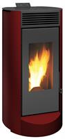 STUFA A PELLET CAMINETTI MONTEGRAPPA LANDA 9,5KW ROSSA